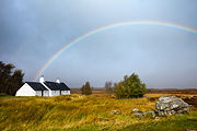 Rainbow and cottage